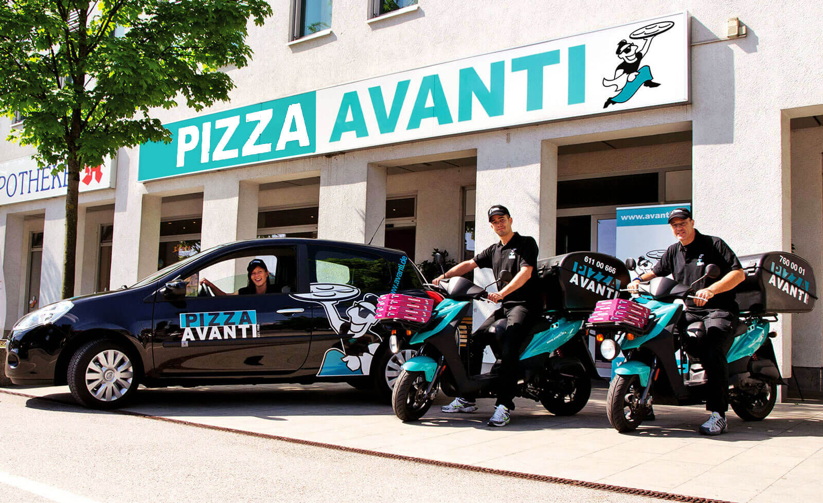 branding Pizza Avanti Fuhrpark nokidesign